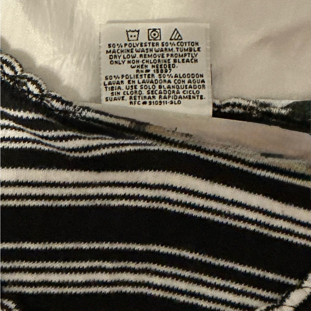 Bobbie Brooks Black and White Striped Tank Top - Picture 4 of 4